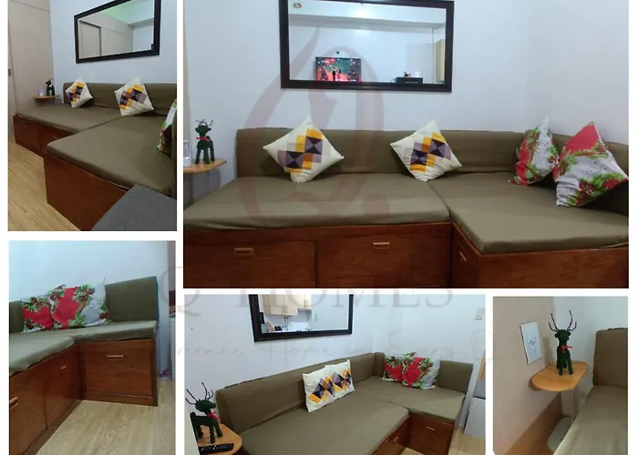 Cozy 1-br Unit In Grass Residences Qc Apartamento